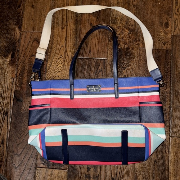 kate spade Handbags - Kate Spade Colorful Striped Tote